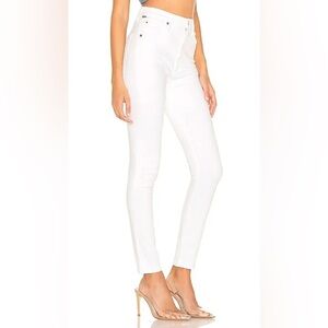Citizens Of Humanity White Chrissy Uber High Rise‎ Skinny Crop Jeans Size 24